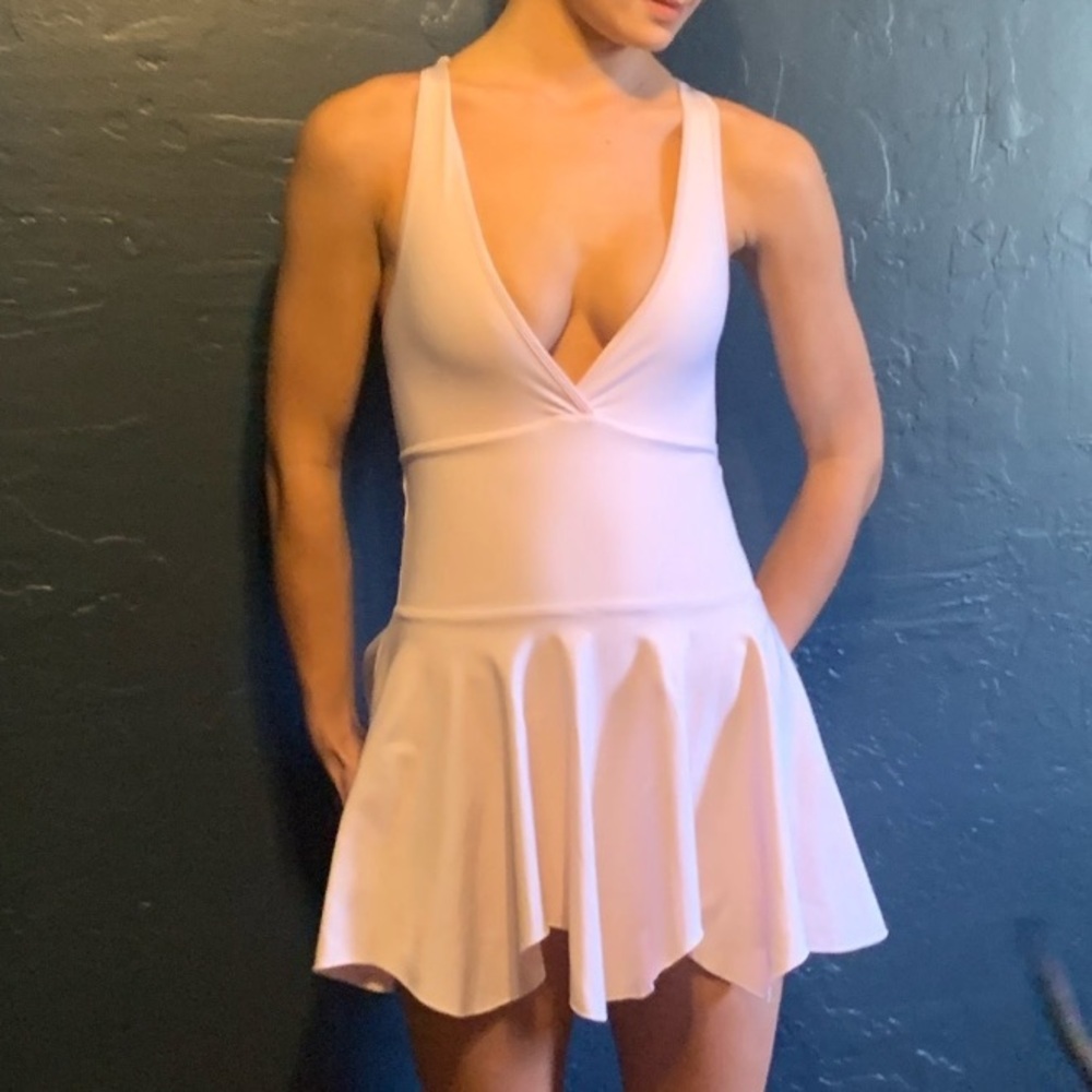 Ballet Pink Sleeveless Athletic Sports Mini Dress w/Bodysuit Playdress